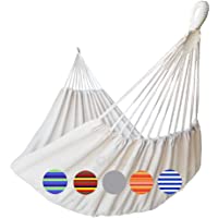 GOCAN Hamaca Doble brasileña 2 Personas Hamaca Extra Grande de Lona de algodón 220x150 cm Longitud Total 330cm Carga 300…